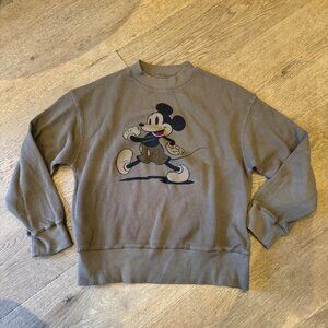 Zara SRPLS Disney Mickey Mouse Kids Sweatshirt Size 8/9 Olive green